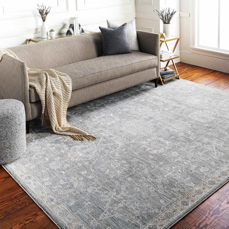 Monterey Gray Persian Rug | Traditional Medium Pile Rug - 5'3 Round