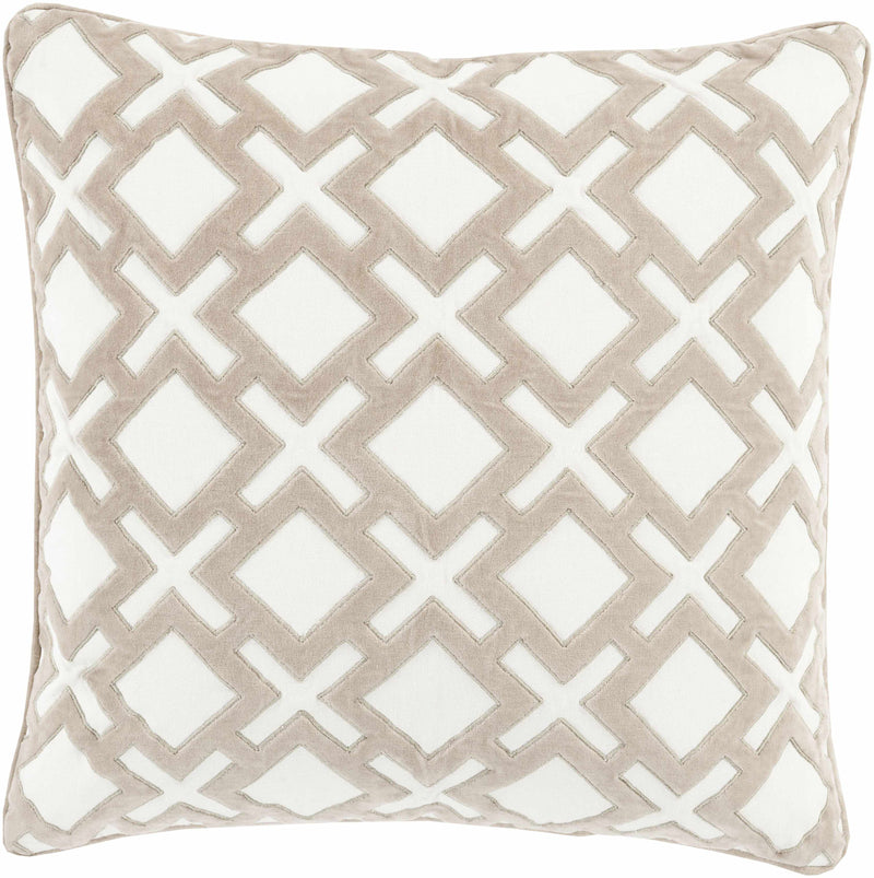 Mouscron Taupe Pillow Cover