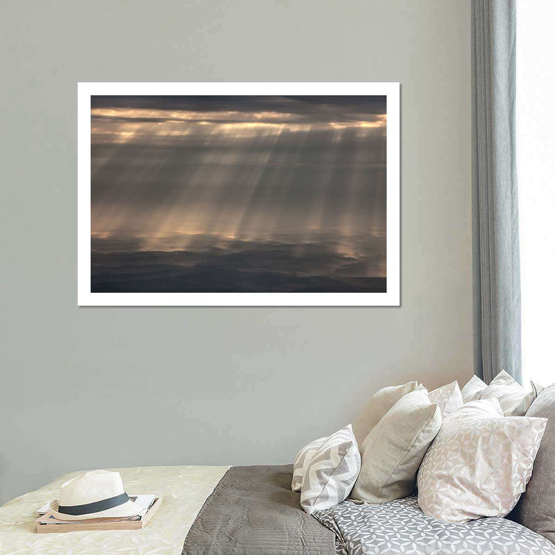 Sunrays And Cloudy Sky Wall Art
