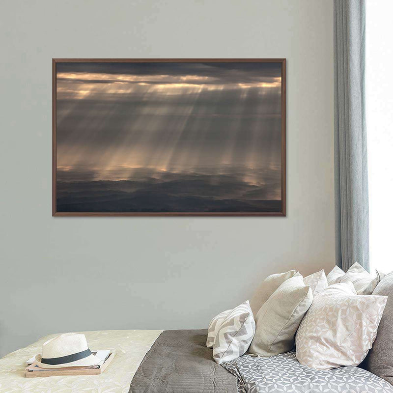 Sunrays And Cloudy Sky Wall Art