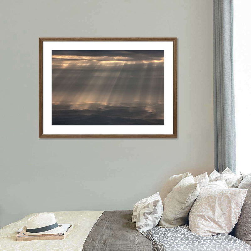 Sunrays And Cloudy Sky Wall Art