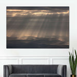 Sunrays And Cloudy Sky Wall Art