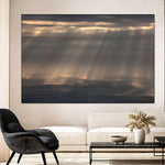Sunrays And Cloudy Sky Wall Art