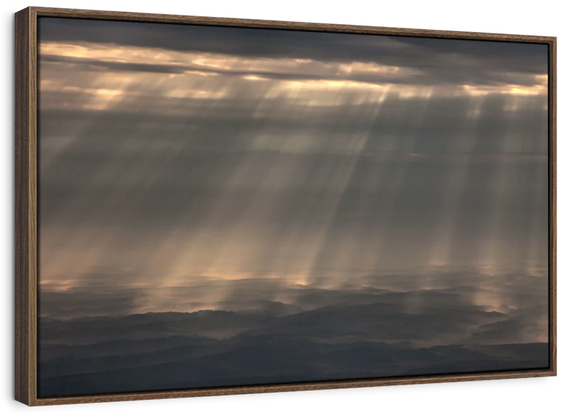 Sunrays And Cloudy Sky Wall Art
