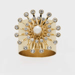 Pearl star napkin rings, set of two