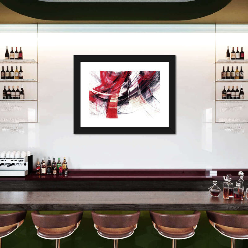 Red Motion Abstract Wall Art