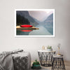 Mountain Lake Kayak Wall Art