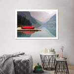 Mountain Lake Kayak Wall Art
