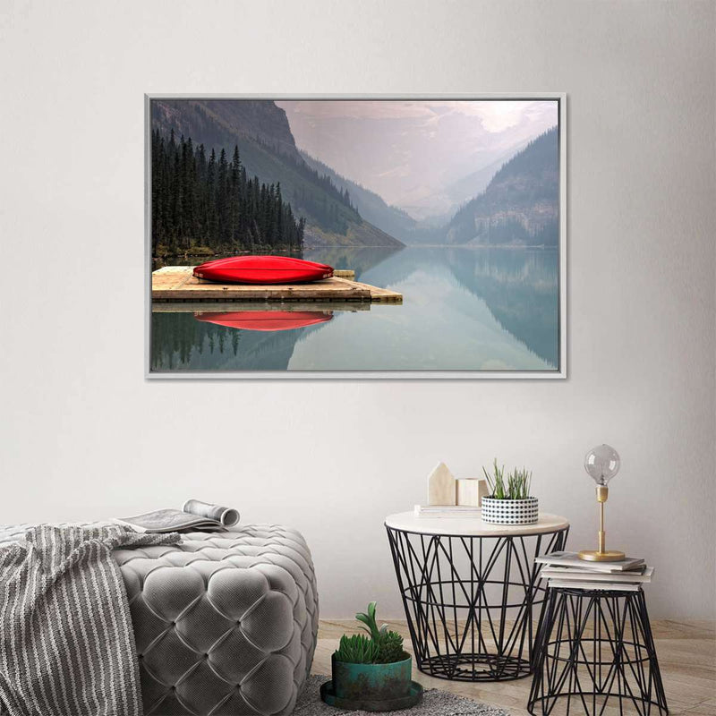 Mountain Lake Kayak Wall Art