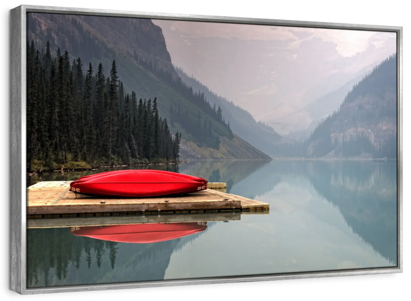 Mountain Lake Kayak Wall Art