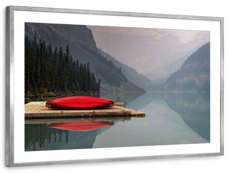 Mountain Lake Kayak Wall Art