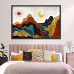 Textured Mountain Landscape Abstract Wall Art