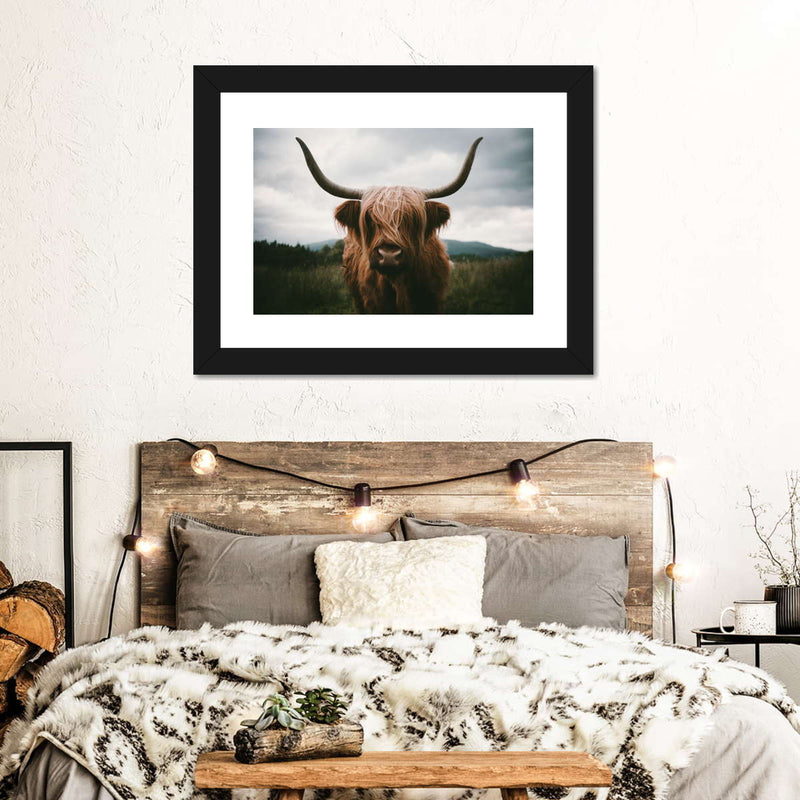 Open Field Highland Cow Wall Art