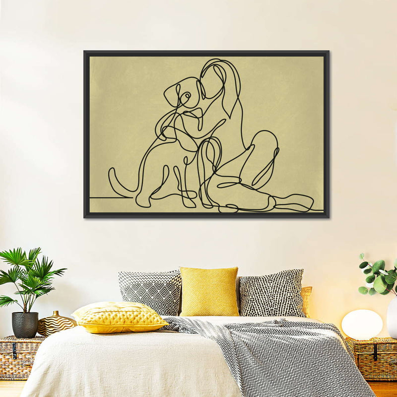 Woman Loving Dog Wall Art