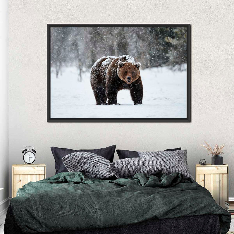 Winter Grizzly Bear Wall Art