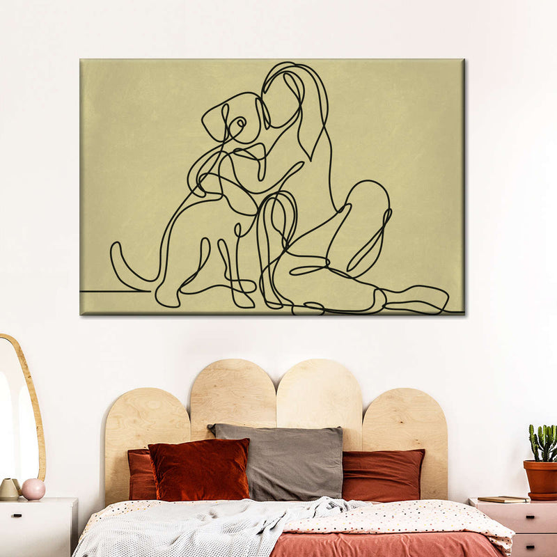 Woman Loving Dog Wall Art