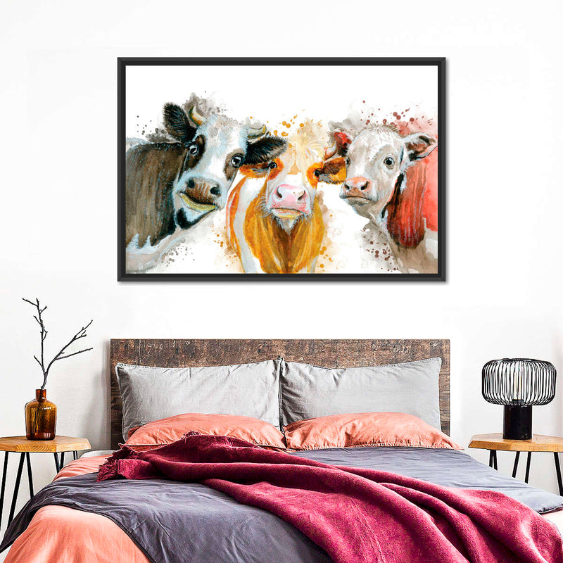 Livestock Cows Splash Wall Art