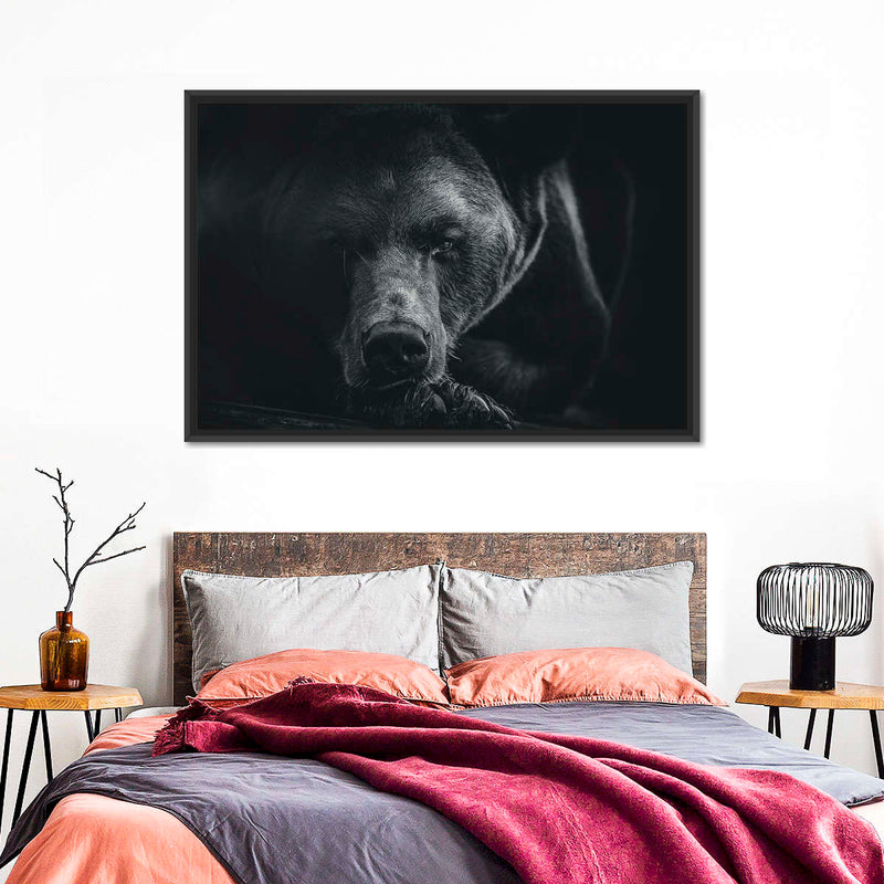 Monochrome Brown Bear Wall Art
