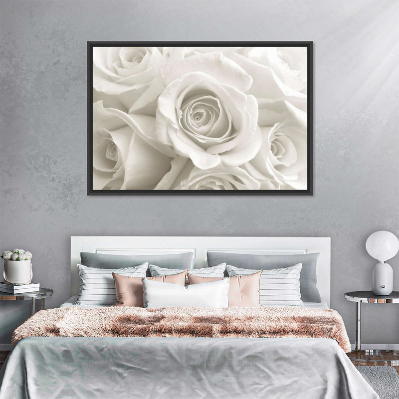 Pure White Roses Wall Art
