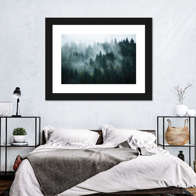 Misty Fir Forest Wall Art