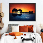 Guitar Sunset Wall Art