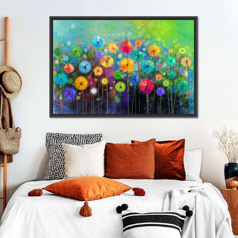Rainbow Flowers Wall Art