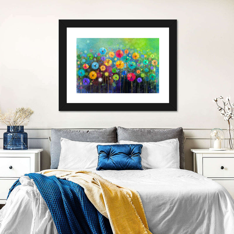 Rainbow Flowers Wall Art