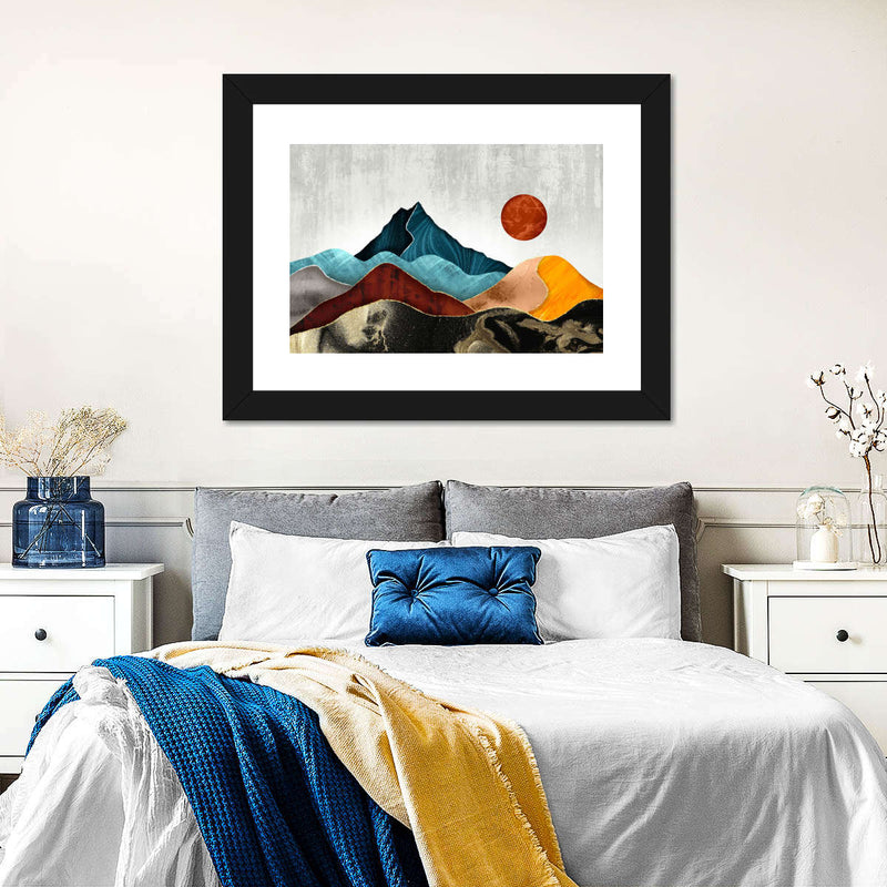 Sunset Over Mountains Wall Art