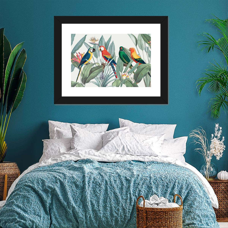 Tropical Safari Parrots Wall Art