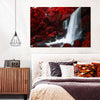 Red Autumn Waterfall Wall Art