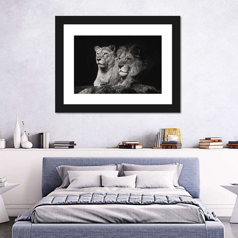 Lion And Lioness Mates Wall Art