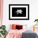 Lotus Flower Monochrome Wall Art