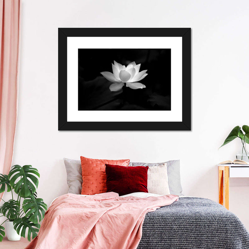 Lotus Flower Monochrome Wall Art