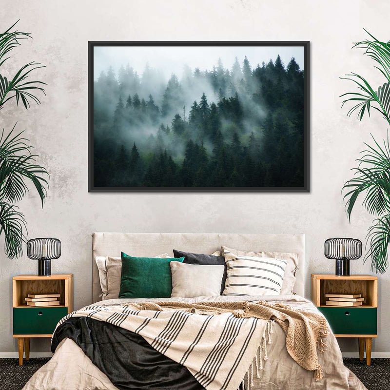Misty Fir Forest Wall Art