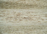 3x5 Beige and Ivory Shaded Solid Wool Hand Woven Rug