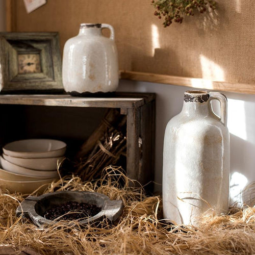 Binglie Glazed Pottery Vase with Single Handle