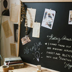 Black Magnetic Chalk Board with Solid Wood Frame