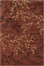 Wilp Modern Burgundy Area Rug