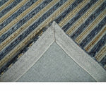 3x5 Blue and Brown Hand Woven Rug