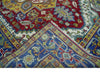 Blue, Red and Gold Hand Knotted Traditional Heriz Serapi Multi size Wool Area Rug