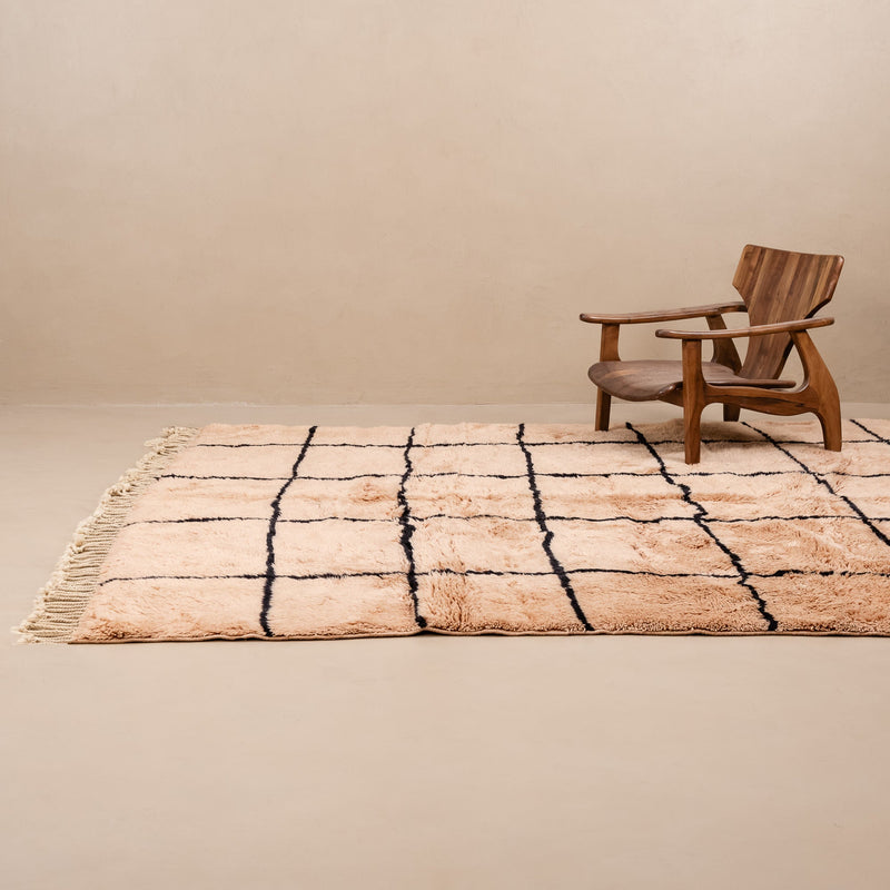 Blushing Maze - Luxury Shag Moroccan Rug
