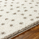 Chaia Dotted Cream & Gray Plush Rug