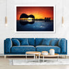 Guitar Sunset Wall Art