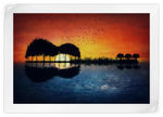 Guitar Sunset Wall Art