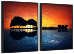Guitar Sunset Wall Art