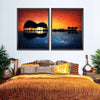 Guitar Sunset Wall Art