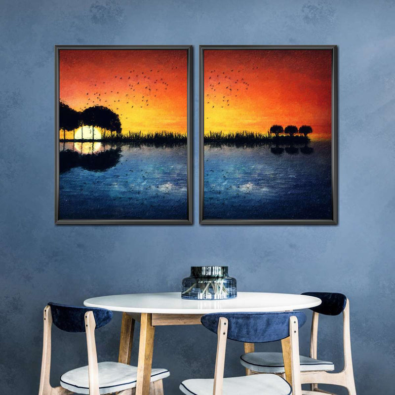 Guitar Sunset Wall Art