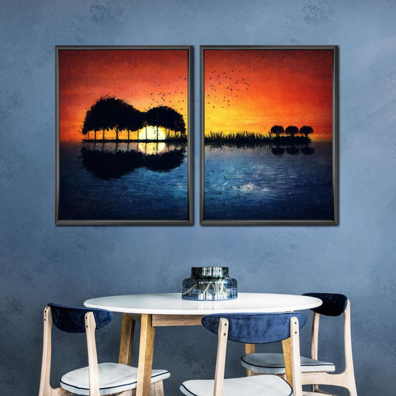 Guitar Sunset Wall Art