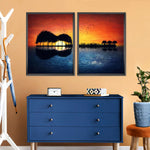 Guitar Sunset Wall Art