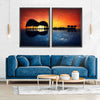Guitar Sunset Wall Art